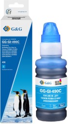 Чернила G&amp;amp;G GG-GI-490C GI-490 голубой 70мл для Canon Pixma G1400/G2400/G3400/G4400