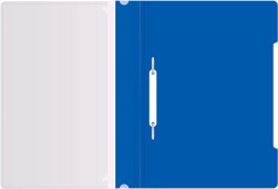 Папка-скоросшиватель Бюрократ -PS-K20BLU A4 прозрач.верх.лист карм.на лиц.стор. пластик синий 0.12/0.16