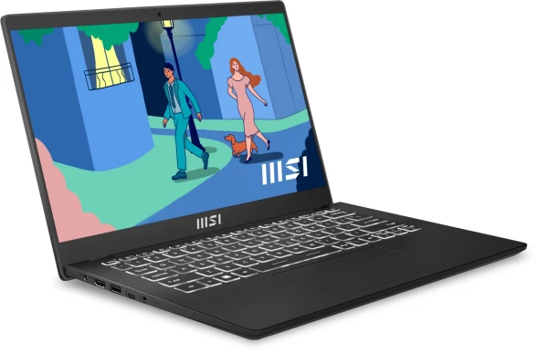 Ноутбук MSI Modern 14 C7M-238RU Ryzen 5 7530U 8Gb SSD512Gb AMD Radeon 14&amp;quot; IPS FHD (1920x1080) Windows 11 Home black WiFi BT Cam (9S7-14JK12-238)