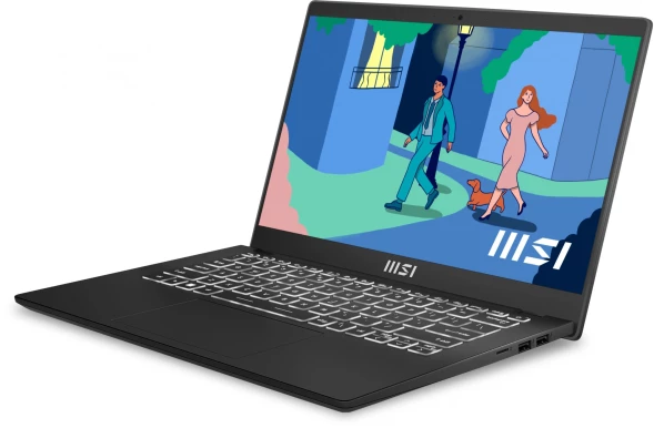 Ноутбук MSI Modern 14 C7M-238RU Ryzen 5 7530U 8Gb SSD512Gb AMD Radeon 14&amp;quot; IPS FHD (1920x1080) Windows 11 Home black WiFi BT Cam (9S7-14JK12-238)