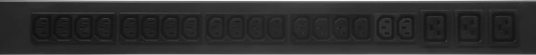 Блок распределения питания Lanmaster TWT-PDVMT1-6X36-32A верт.размещ. 6xC19 36xC13 с мониторингом 32A IEC 309 3м