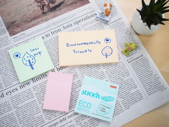 Блок самоклеящийся бумажный Stick`n ECO 21748 76x76мм 100лист. 60г/м2 пастель зеленый