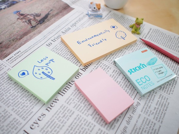 Блок самоклеящийся бумажный Stick`n ECO 21748 76x76мм 100лист. 60г/м2 пастель зеленый