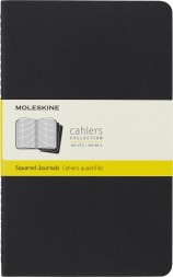Блокнот Moleskine CAHIER JOURNAL QP317 Large 130х210мм обложка картон 80стр. клетка черный (3шт)