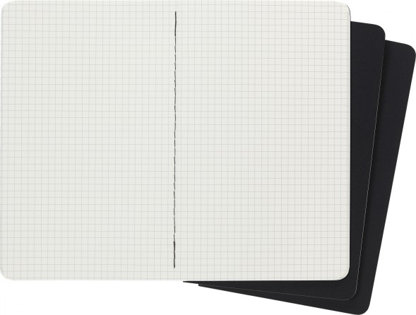 Блокнот Moleskine CAHIER JOURNAL QP317 Large 130х210мм обложка картон 80стр. клетка черный (3шт)