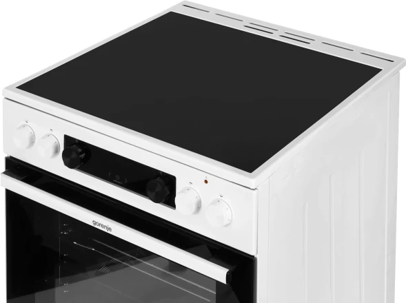 Плита Электрическая Gorenje GEC6C40WG белый стеклокерамика (без крышки)
