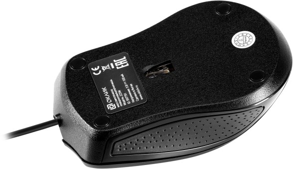 Мышь Оклик 225M черный оптическая (1200dpi) USB для ноутбука (3but)