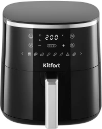 Аэрогриль Kitfort КТ-8160 4.2л 1500Вт черный/серебристый