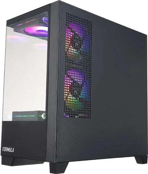 Корпус Formula Crystal Z1M черный без БП mATX 7x120mm 1xUSB2.0 1xUSB3.0 audio bott PSU