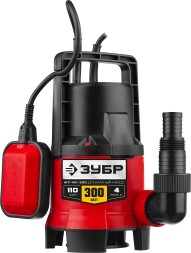 Насос дренажный Зубр НПГ-М1-300 300Вт 6000л/час