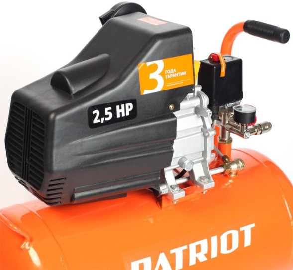 Компрессор поршневой Patriot EURO 50-260K масляный 260л/мин 50л 1800Вт оранжевый