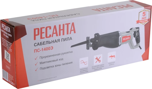 Сабельная пила Ресанта ПС-1400Э 1400Вт 2800ход/мин (75/25/3)