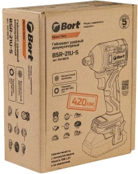 Гайковерт Bort BSR-21U-S аккум. патрон:шестигр.1/4"/квад.1/2" (93418675)