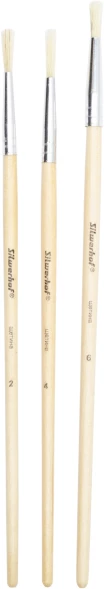Набор кистей Silwerhof Color (наб.3шт) щет.круг.№2,4,6 дерев.ручка