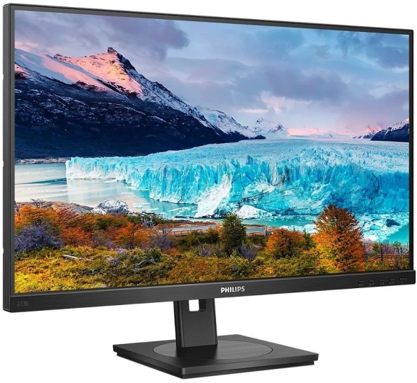 Монитор Philips 27&amp;quot; 273S1 черный IPS LED 16:9 HDMI M/M матовая HAS Piv 300cd 178гр/178гр 1920x1080 75Hz DP FHD USB 6.79кг
