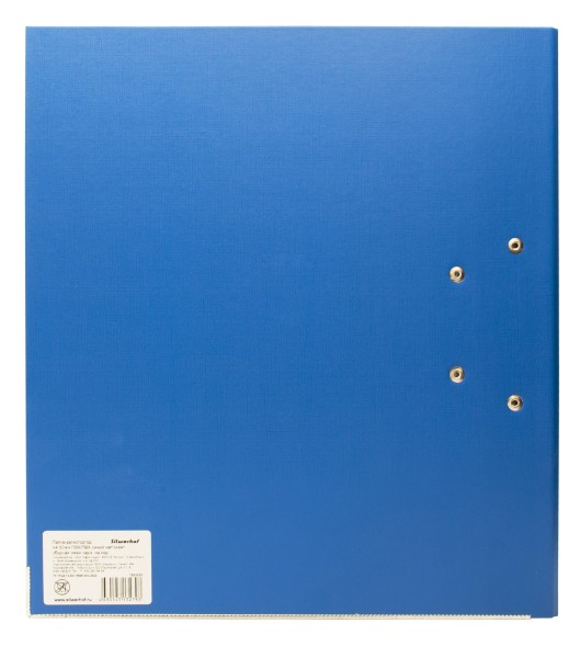 Папка-регистратор Silwerhof A4 50мм двусторон.ПВХ синий мет.окант. сборная смен.карм. на кор.