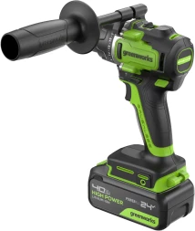 Дрель-шуруповерт Greenworks GD24DD90 аккум. патрон:быстрозажимной (3707507CUD)