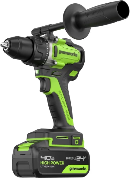 Дрель-шуруповерт Greenworks GD24DD90 аккум. патрон:быстрозажимной (3707507CUD)