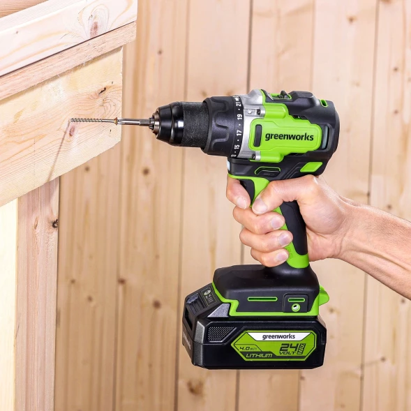 Дрель-шуруповерт Greenworks GD24DD90 аккум. патрон:быстрозажимной (3707507CUD)