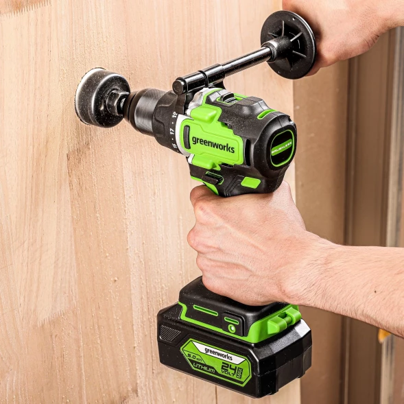 Дрель-шуруповерт Greenworks GD24DD90 аккум. патрон:быстрозажимной (3707507CUD)