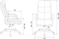 Кресло руководителя Бюрократ CH-824 Fabric серый Alfa 44 крестов. пластик