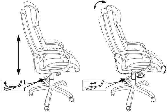 Кресло руководителя Бюрократ CH-824 Fabric серый Alfa 44 крестов. пластик