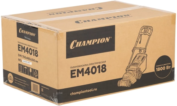 Газонокосилка роторная Champion EM4018 1800Вт