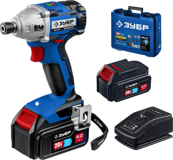 Гайковерт Зубр GB-250-42 аккум. патрон:квад.1/2&amp;quot; (кейс в комплекте)