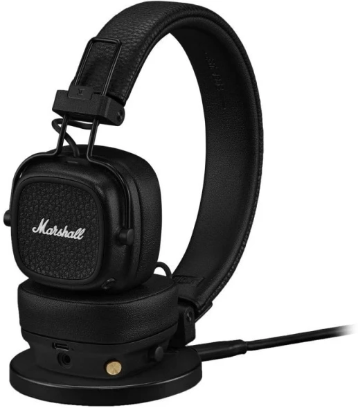 Гарнитура накладные Marshall Major V черный беспроводные bluetooth оголовье (MAJOR V BLACK)