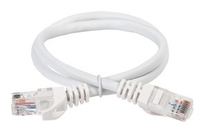 Патч-корд ITK PC08-C5EUL-3M UTP RJ-45 вил.-вилка RJ-45 кат.5E 3м белый LSZH (уп.:1шт)