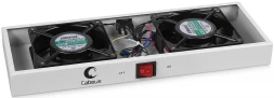 Модуль вентиляторный Cabeus (TRAY-FAN2) 2 вент. серый