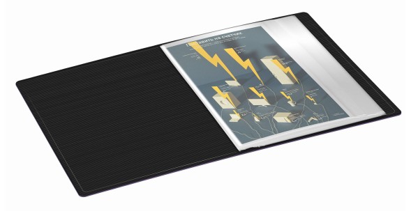 Папка с 10 прозр.вклад. Бюрократ DeLuxe DLV10BBERRY A4 пластик 0.7мм черничный