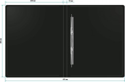 Папка метал.пруж.скоросш. Бюрократ -PZ05PBLCK A4 пластик 0.5мм торц.наклейка черный
