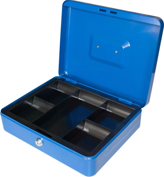 Ящик для денег Silwerhof 90x300x240 синий сталь 1.66кг