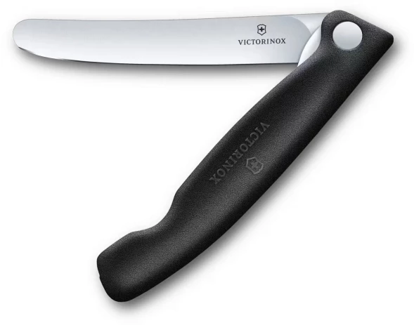 Нож кухонный Victorinox Swiss Classic 6.7803.F стальной универсальный для овощей лезв.110мм прямая заточка черный карт.коробка