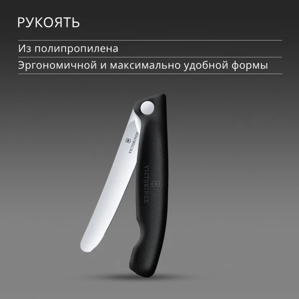 Нож кухонный Victorinox Swiss Classic 6.7803.F стальной универсальный для овощей лезв.110мм прямая заточка черный карт.коробка