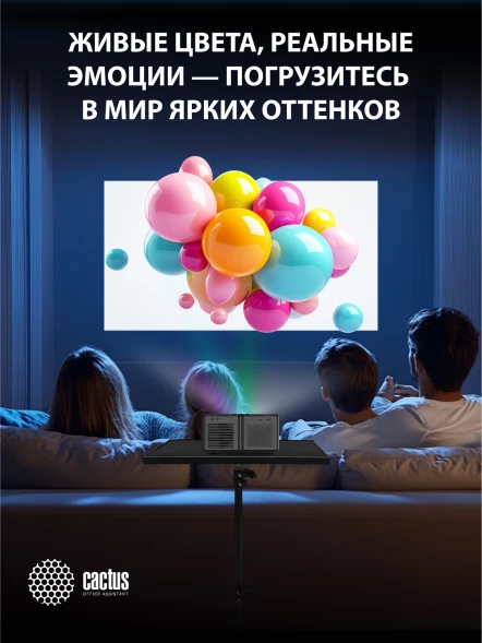 Проектор Cactus CS-PRO.03B.Full HD-A LCD 720Lm ANSI (1920x1080) 2300:1 ресурс лампы:30000часов 2xUSB typeA 3xHDMI 1.73кг