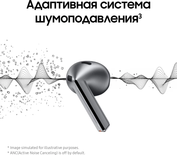 Гарнитура вкладыши Samsung Galaxy Buds 3 серебристый беспроводные bluetooth в ушной раковине (SM-R530NZAACIS)