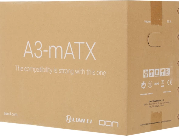 Корпус Lian-Li A3 черный без БП mATX 10x120mm 2x140mm 2xUSB3.0 1xUSB3.1 audio bott PSU