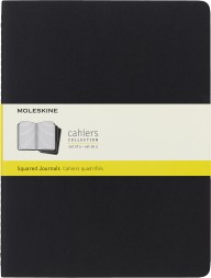 Блокнот Moleskine CAHIER JOURNAL QP322 XLarge 190х250мм обложка картон 120стр. клетка черный (3шт)