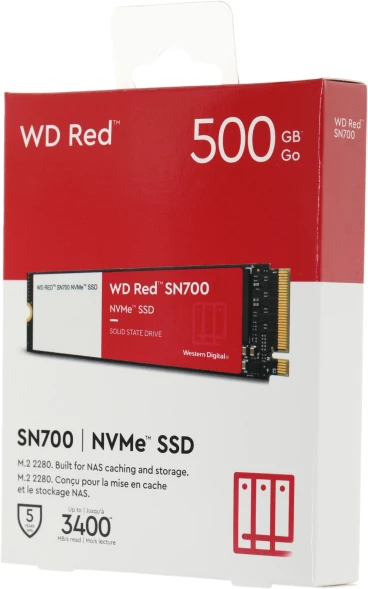 Накопитель SSD WD Original PCIe 3.0 x4 500GB WDS500G1R0C Red SN700 M.2 2280