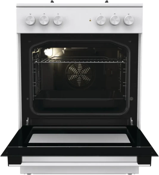 Плита Комбинированная Gorenje GK6A40WFFM белый (без крышки) реш.чугун
