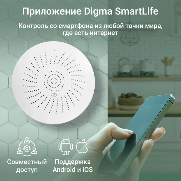 Датчик утечки газа Digma DiSense G1 (DSG1) белый