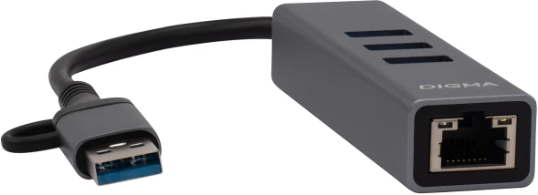 Сетевой адаптер Gigabit Ethernet Digma DLA-GEUCH3 USB 3.0