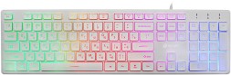Клавиатура Оклик 550ML белый USB slim Multimedia LED