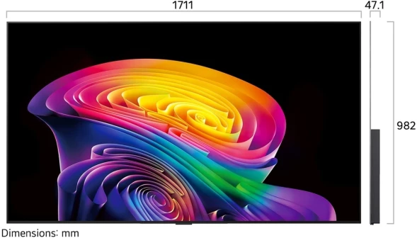 Телевизор OLED LG 77&amp;quot; OLED77C6RLA.ARUG черный/серебристый 4K Ultra HD 120Hz DVB-T DVB-T2 DVB-C DVB-S2 USB WiFi Smart TV
