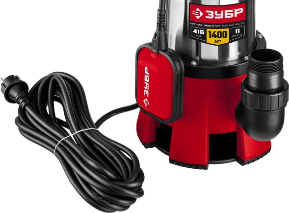 Насос дренажный Зубр НПГ-М3-1400-С 1400Вт 416л/час