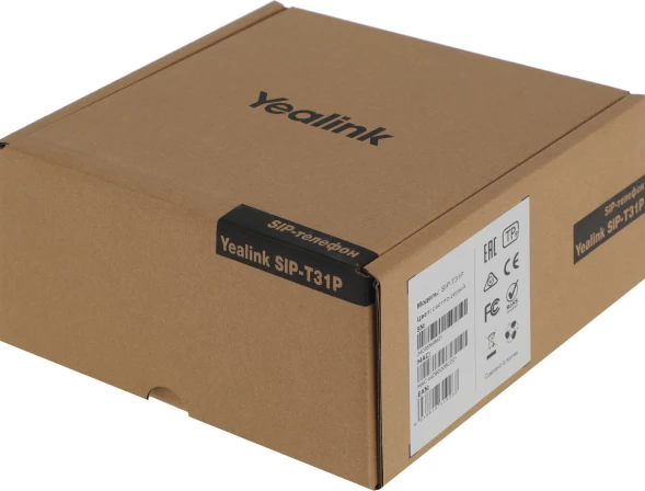 Телефон IP Yealink SIP-T31P Light Gray серый