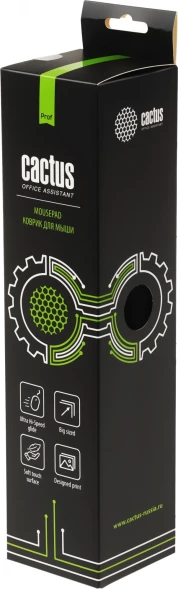 Коврик для мыши Cactus Black черный 400x300x3мм (CS-MPC-PRO01XL)