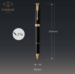 Ручка роллер Parker Sonnet Core T528 (CW1931518) Matte Black GT F черн. черн. подар.кор.